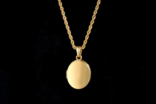Damen gold medaillon - 9,