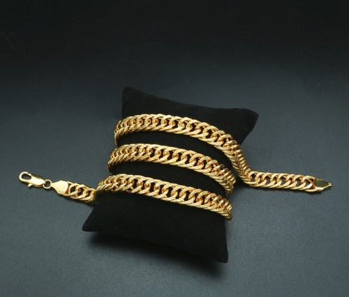 Gold kette 60cm - lang, 8mm